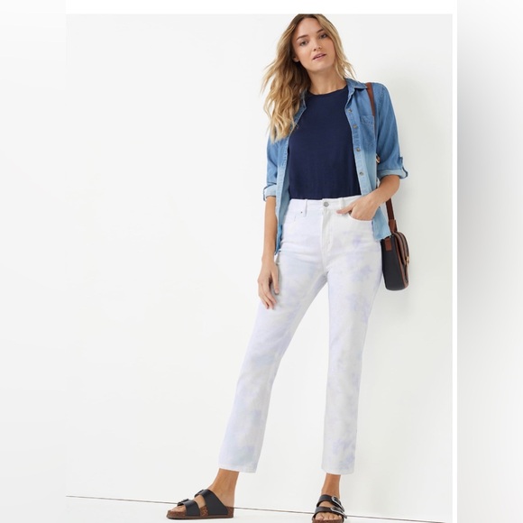 Time and Tru Denim - NWT High Rise Straight WHITE Crop Jeans size 6